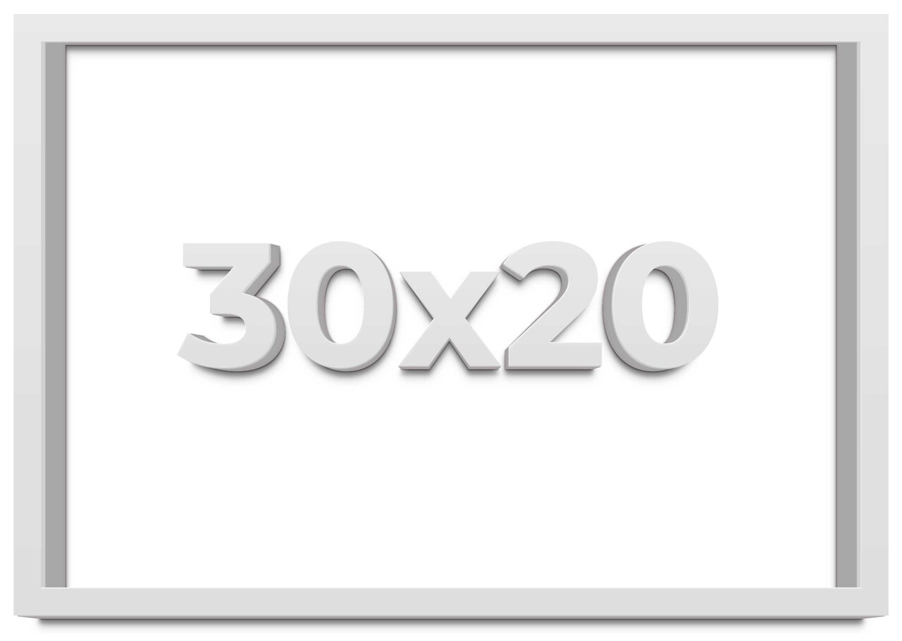 20x30 Minimalist Shadow Box Picture Frame with UV-Resistant Acrylic & Acid Free Backing, Available in 5 Finishes - Black, Brown, Gold, Silver, White